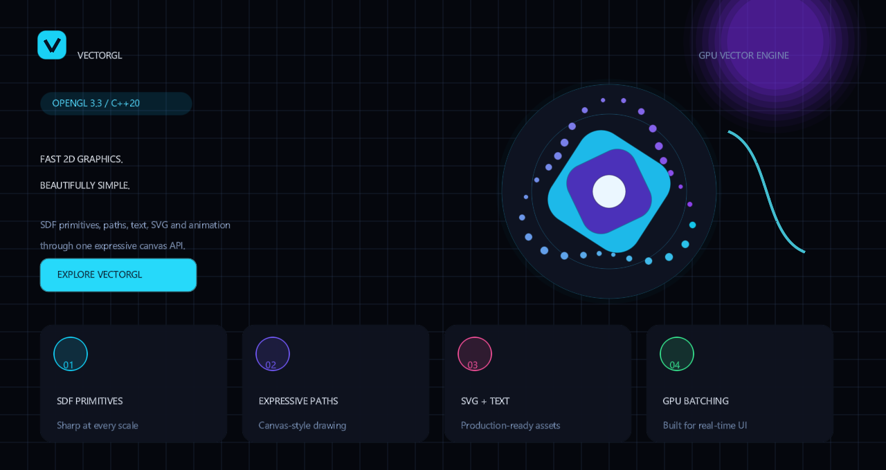 VectorGL flagship vector graphics showcase